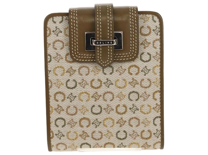 Céline Billetera bifold de lona Macadam C de CELINE verde Auth 153720V - vista 23