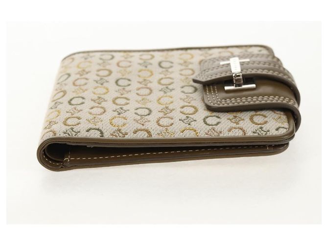 Céline Billetera bifold de lona Macadam C de CELINE verde Auth 153720V - vista 3