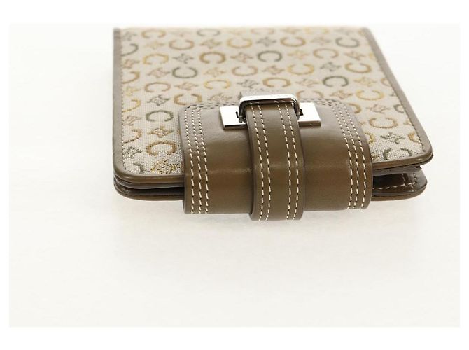 Céline Billetera bifold de lona Macadam C de CELINE verde Auth 153720V - vista 4