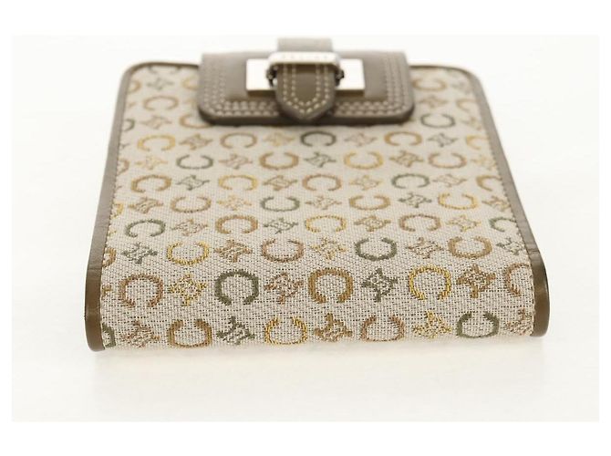 Céline Billetera bifold de lona Macadam C de CELINE verde Auth 153720V - vista 5