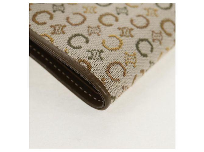 Céline Billetera bifold de lona Macadam C de CELINE verde Auth 153720V - vista 6