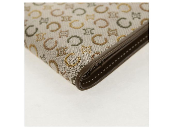 Céline Billetera bifold de lona Macadam C de CELINE verde Auth 153720V - vista 9