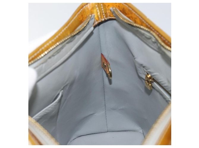 LOUIS VUITTON Borsa a Mano Monogram Vernis Houston Grigio M91053 LV Auth BA8600 - vista 23