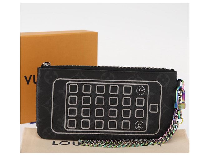 LOUIS VUITTON Monogram Eclipse Fragment iPhone Case M64433 LV Auth 156665SAM - view 12