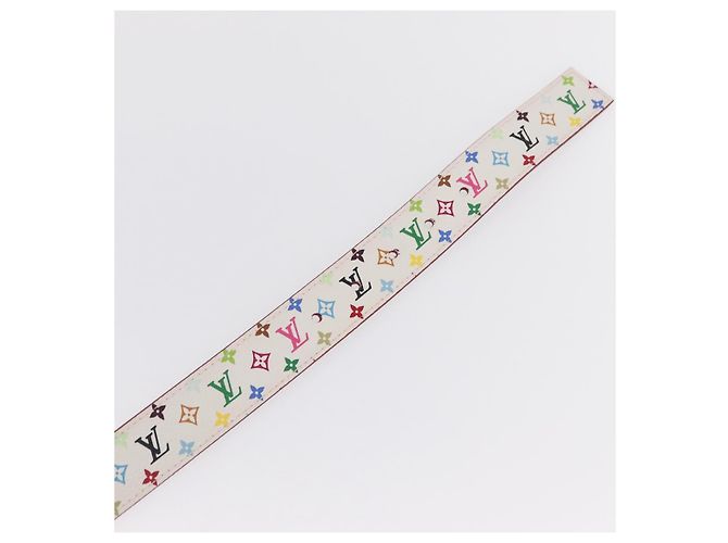 LOUIS VUITTON Multicolor LV Cut Gürtel Weiß M9682W Authentisch LV 156683V - Ansicht 7