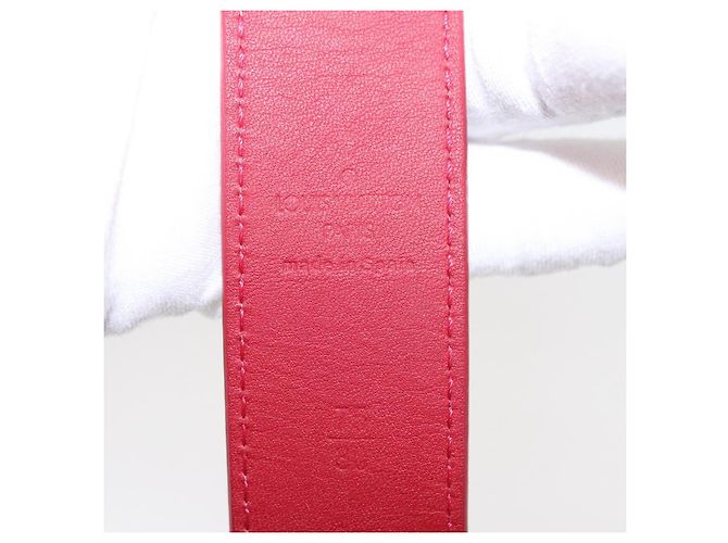 LOUIS VUITTON Multicolor LV Cut Gürtel Weiß M9682W Authentisch LV 156683V - Ansicht 9
