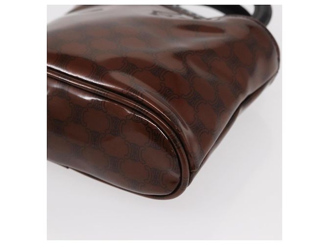 Céline Borsa a mano in tela Macadam CELINE PVC marrone nero Auth 154907 - vista 14