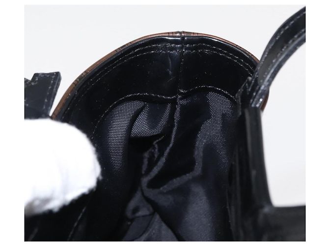 Céline Borsa a mano in tela Macadam CELINE PVC marrone nero Auth 154907 - vista 17