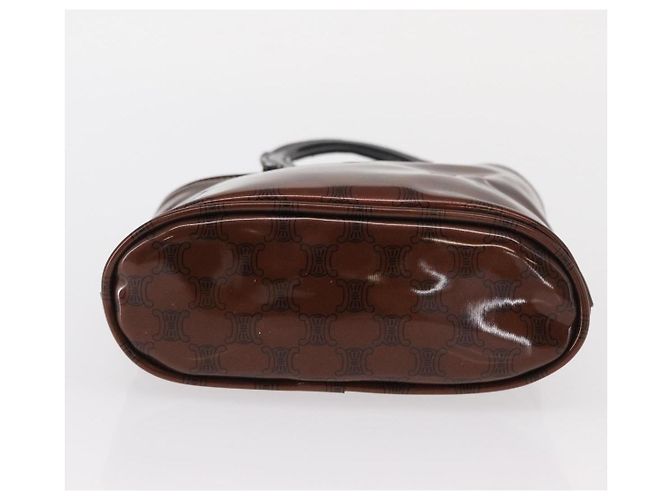 Céline Borsa a mano in tela Macadam CELINE PVC marrone nero Auth 154907 - vista 5