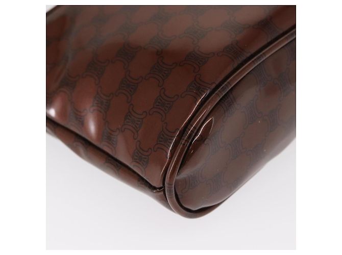 Céline Borsa a mano in tela Macadam CELINE PVC marrone nero Auth 154907 - vista 9