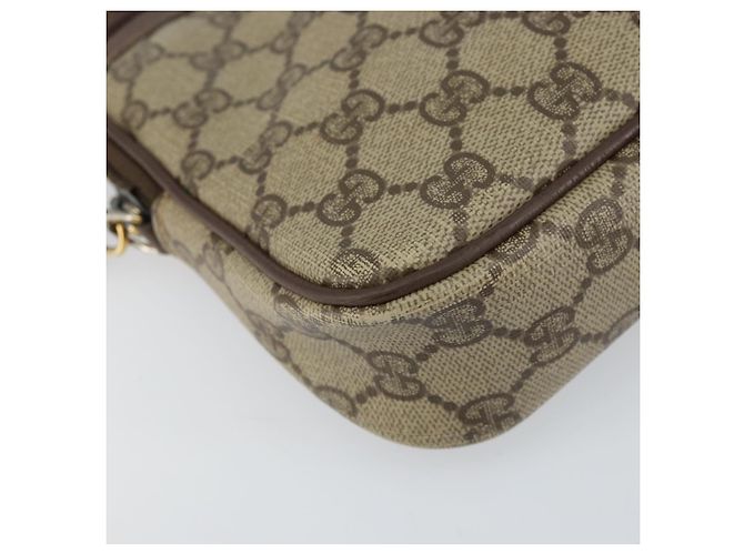 Gucci Borsa a Spalla GG Supreme PVC Beige Oro 97 02 068 Auth 151477 D'oro - vista 14