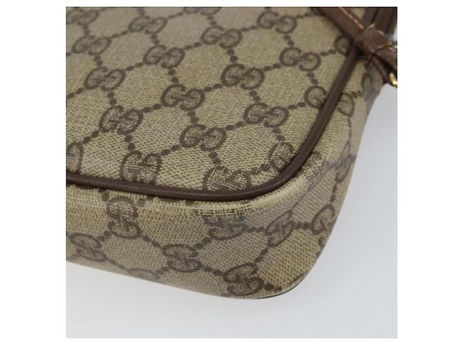 Gucci Borsa a Spalla GG Supreme PVC Beige Oro 97 02 068 Auth 151477 D'oro - vista 15