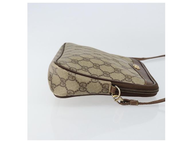 Gucci Borsa a Spalla GG Supreme PVC Beige Oro 97 02 068 Auth 151477 D'oro - vista 3