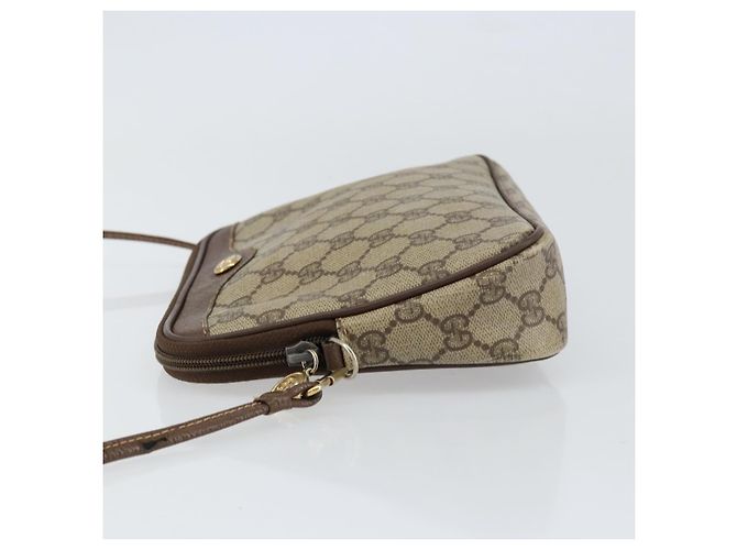 Gucci Borsa a Spalla GG Supreme PVC Beige Oro 97 02 068 Auth 151477 D'oro - vista 4