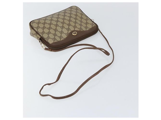 Gucci Borsa a Spalla GG Supreme PVC Beige Oro 97 02 068 Auth 151477 D'oro - vista 7