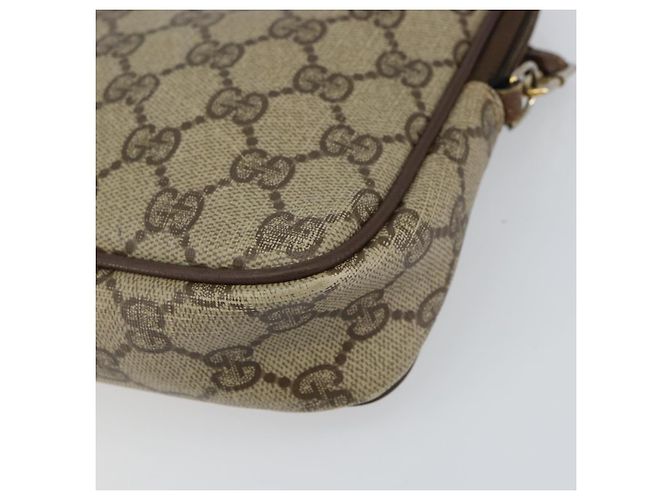 Gucci Borsa a Spalla GG Supreme PVC Beige Oro 97 02 068 Auth 151477 D'oro - vista 9