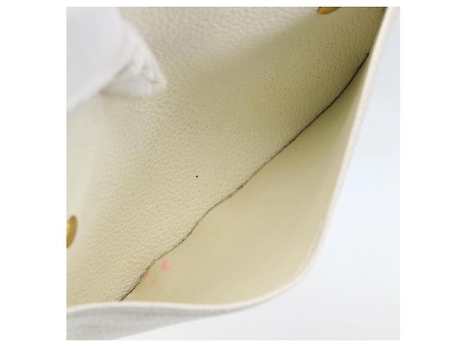 Borsa a spalla con catena Christian Dior in pelle bianca e oro Auth 155932 Bianco D'oro - vista 21