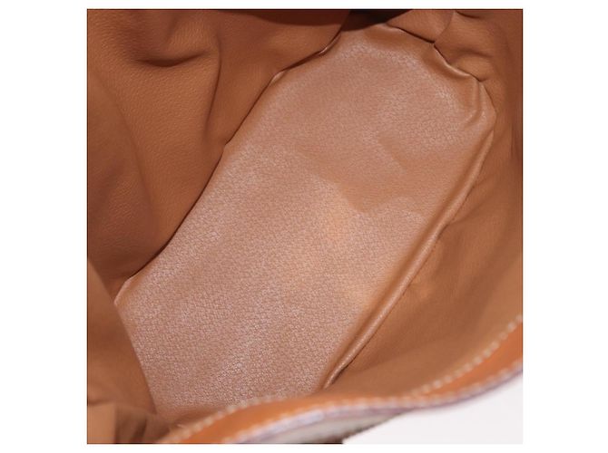 Céline Borsa a Spalla in Tela Macadam CELINE in Pelle PVC Marrone Oro Auth 154717 D'oro - vista 10