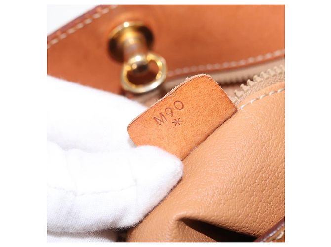 Céline Borsa a Spalla in Tela Macadam CELINE in Pelle PVC Marrone Oro Auth 154717 D'oro - vista 12