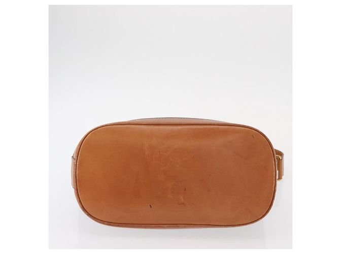 Céline Borsa a Spalla in Tela Macadam CELINE in Pelle PVC Marrone Oro Auth 154717 D'oro - vista 6