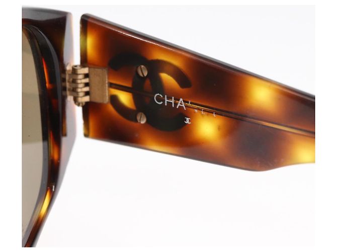 Gafas de sol CHANEL de plástico marrón CC Auth BA8098 Castaño - vista 8