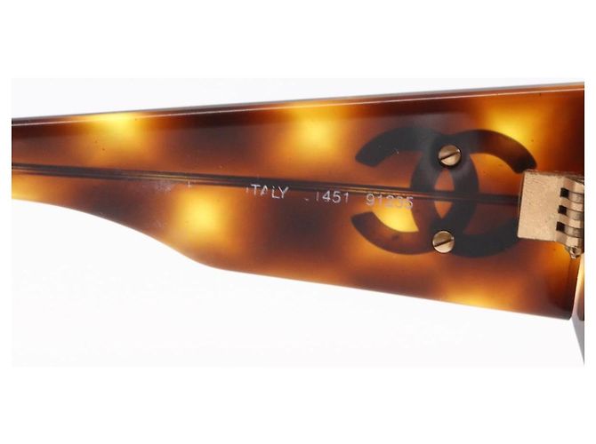 Gafas de sol CHANEL de plástico marrón CC Auth BA8098 Castaño - vista 9
