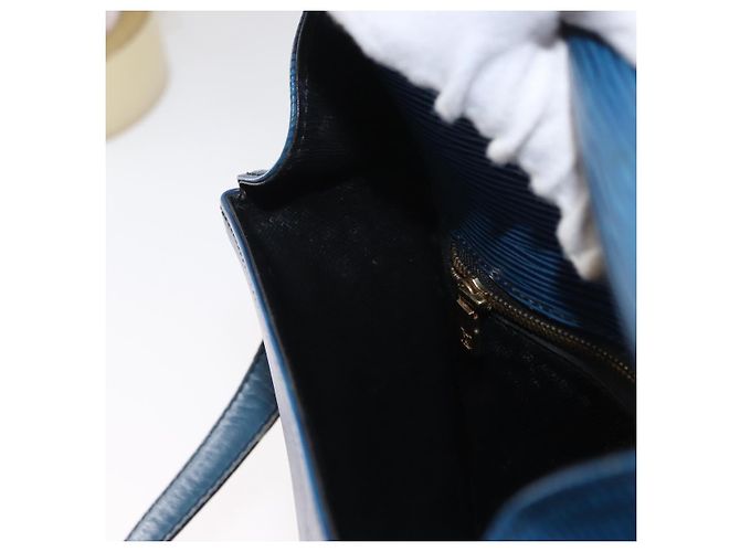 LOUIS VUITTON Borsa a Spalla Epi Saint Cloud GM Blu Toledo M52195 LV Auth 155919 - vista 23