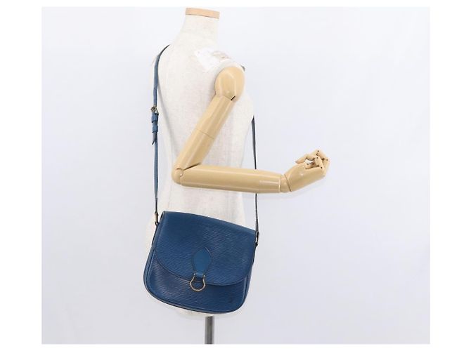 LOUIS VUITTON Borsa a Spalla Epi Saint Cloud GM Blu Toledo M52195 LV Auth 155919 - vista 25