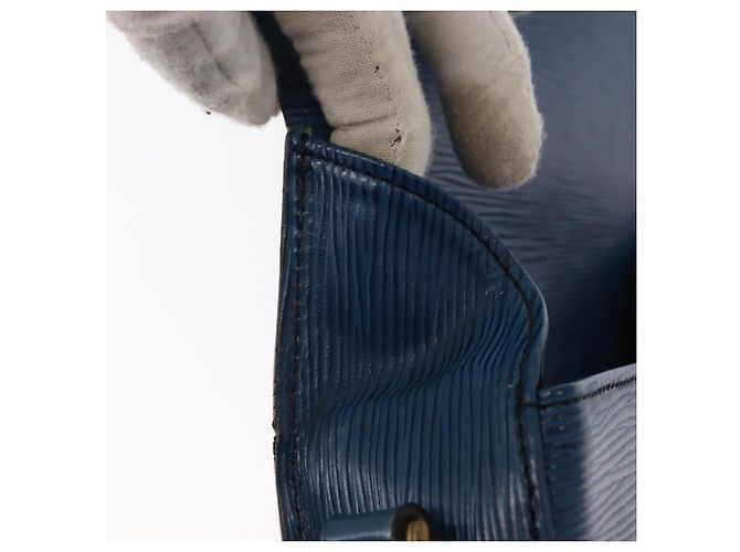 LOUIS VUITTON Borsa a Spalla Epi Saint Cloud GM Blu Toledo M52195 LV Auth 155919 - vista 9
