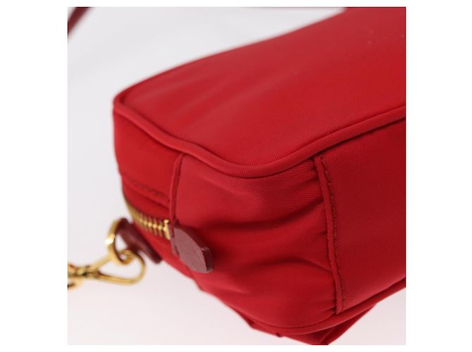 Borsa a Spalla PRADA Nylon Rossa Oro Auth 152289SAV Rosso D'oro - vista 12