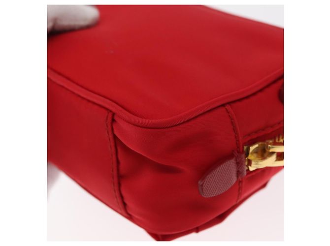 Borsa a Spalla PRADA Nylon Rossa Oro Auth 152289SAV Rosso D'oro - vista 13