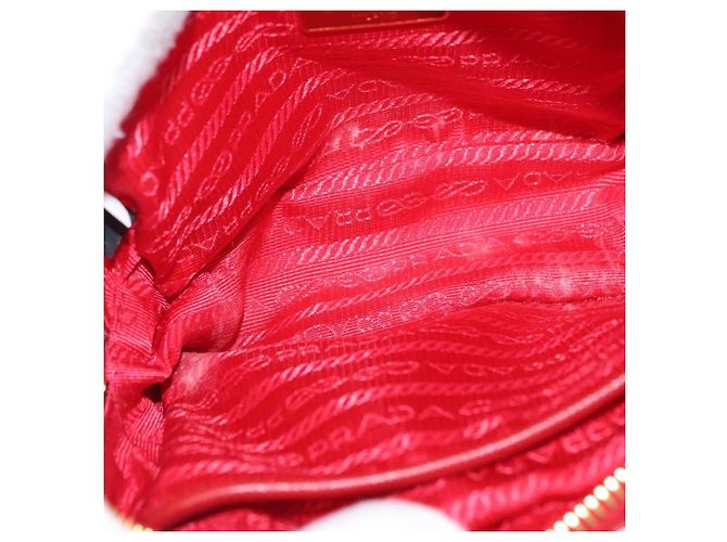 Borsa a Spalla PRADA Nylon Rossa Oro Auth 152289SAV Rosso D'oro - vista 17
