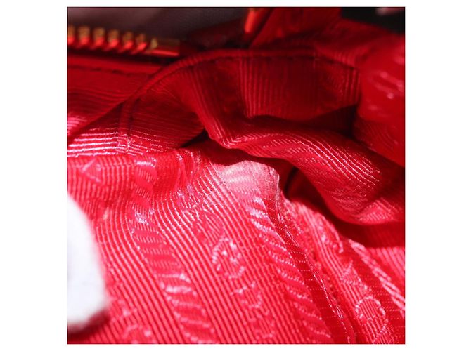 Borsa a Spalla PRADA Nylon Rossa Oro Auth 152289SAV Rosso D'oro - vista 20