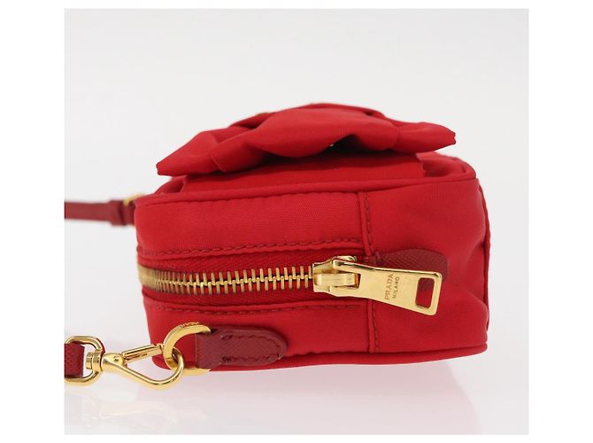 Borsa a Spalla PRADA Nylon Rossa Oro Auth 152289SAV Rosso D'oro - vista 5