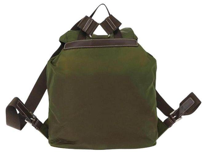 PRADA Backpack Nylon Khaki Silver Auth ti3504 Silvery - view 3