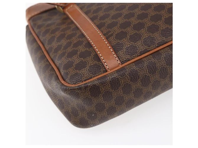 Céline Borsa a mano in tela Macadam CELINE in pelle PVC marrone oro Auth ki6186 D'oro - vista 16