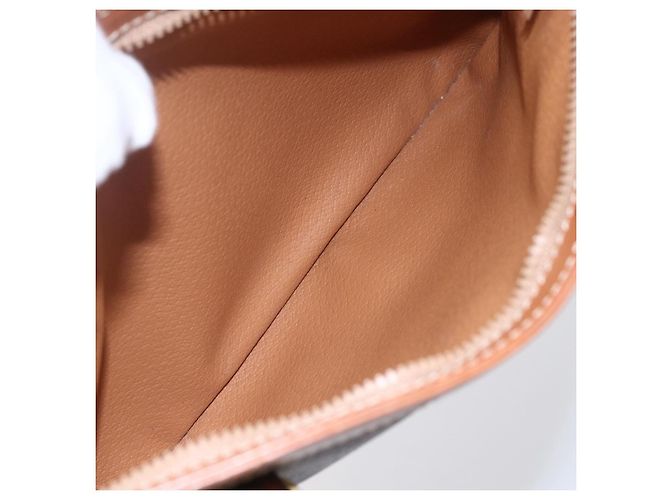 Céline Borsa a mano in tela Macadam CELINE in pelle PVC marrone oro Auth ki6186 D'oro - vista 22