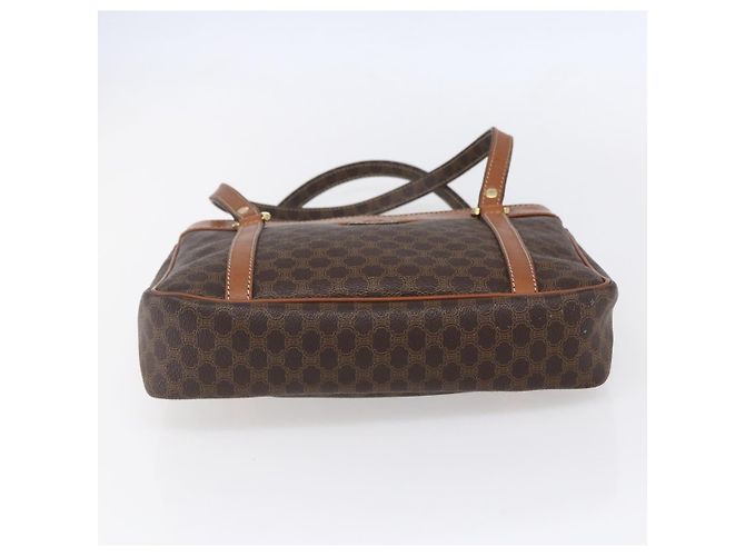 Céline Borsa a mano in tela Macadam CELINE in pelle PVC marrone oro Auth ki6186 D'oro - vista 5