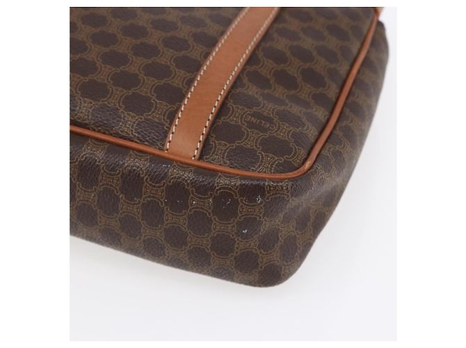 Céline Borsa a mano in tela Macadam CELINE in pelle PVC marrone oro Auth ki6186 D'oro - vista 9