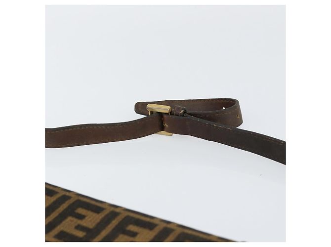 Borsa a Spalla in Tela Zucca FENDI Nera Marrone Auth ar13781 Nero - vista 8
