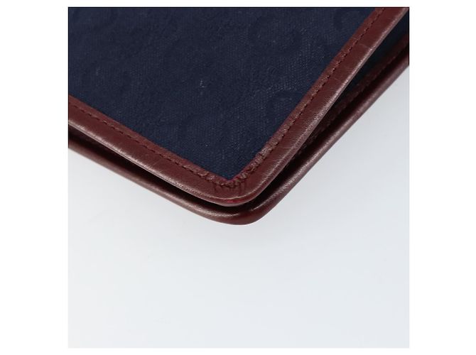 Céline Borsa a Spalla Celine C Sulky in Tela Blu Navy e Oro Auth BA8171 D'oro - vista 14