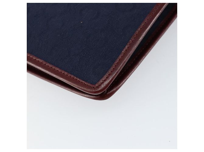 Céline Borsa a Spalla Celine C Sulky in Tela Blu Navy e Oro Auth BA8171 D'oro - vista 16