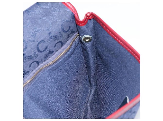 Céline Borsa a Spalla Celine C Sulky in Tela Blu Navy e Oro Auth BA8171 D'oro - vista 18