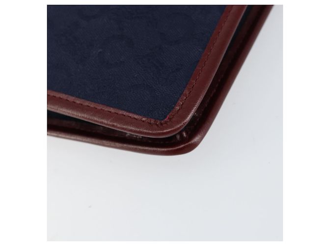 Céline Borsa a Spalla Celine C Sulky in Tela Blu Navy e Oro Auth BA8171 D'oro - vista 9