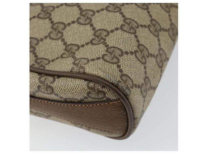 Borsa Sherry Line GG Supreme Web in PVC beige e oro 89 02 018 Auth BA6558 di GUCCI D'oro - vista 14
