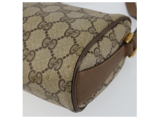 Borsa Sherry Line GG Supreme Web in PVC beige e oro 89 02 018 Auth BA6558 di GUCCI D'oro - vista 15