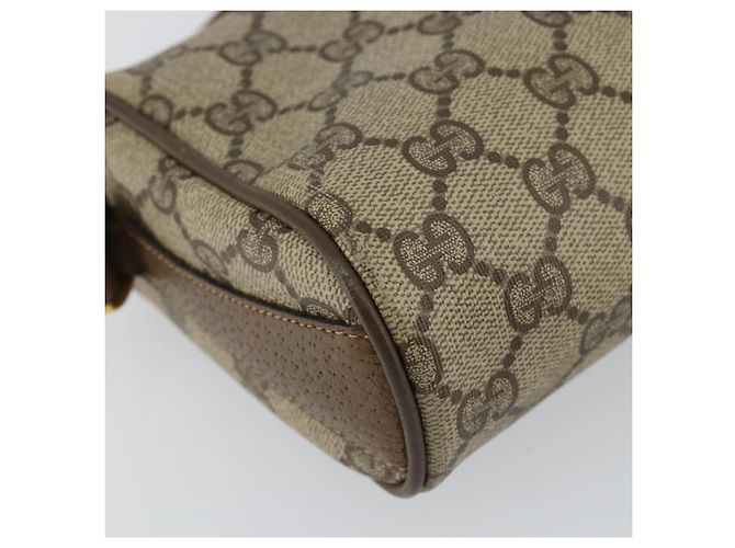 Borsa Sherry Line GG Supreme Web in PVC beige e oro 89 02 018 Auth BA6558 di GUCCI D'oro - vista 16