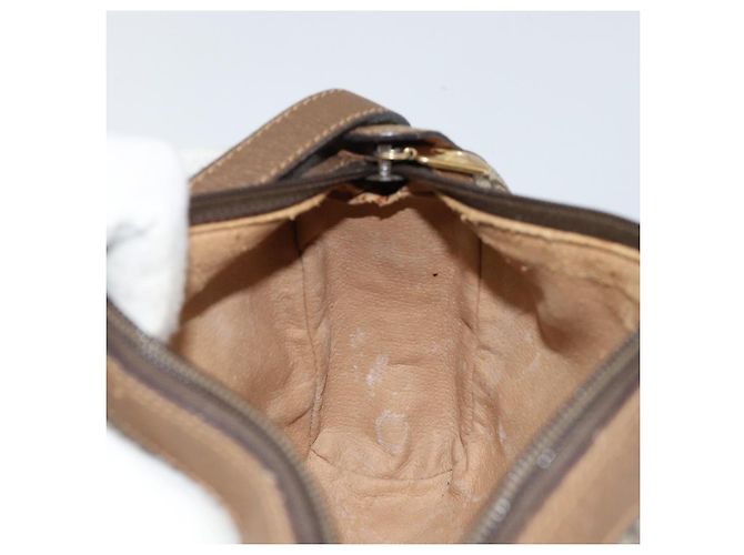Borsa Sherry Line GG Supreme Web in PVC beige e oro 89 02 018 Auth BA6558 di GUCCI D'oro - vista 19