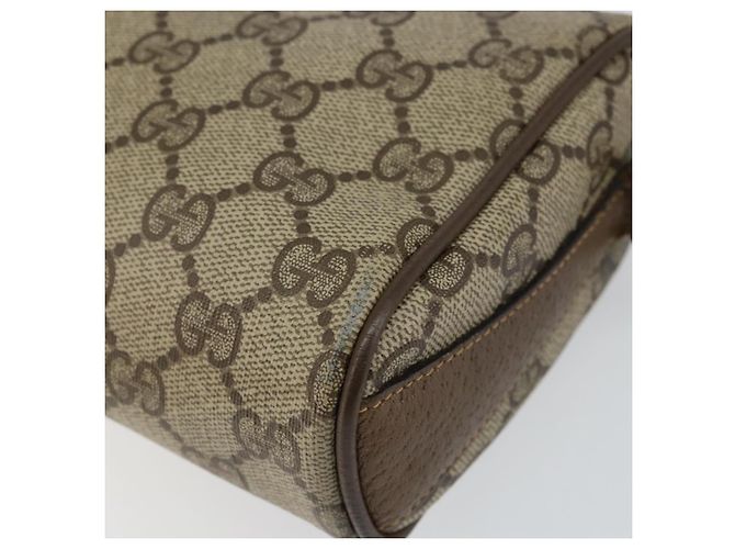 Borsa Sherry Line GG Supreme Web in PVC beige e oro 89 02 018 Auth BA6558 di GUCCI D'oro - vista 9