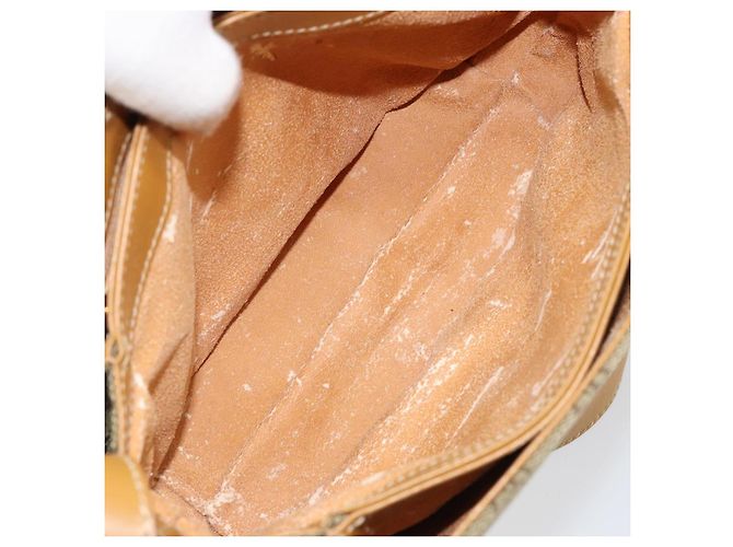 Borsa a Spalla GG Canvas Gucci Beige Oro Auth ar13804 D'oro - vista 10